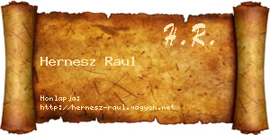 Hernesz Raul névjegykártya